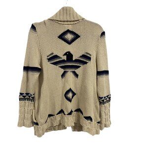 Chaser‎ Revolve Eagle Open Cardigan In Vanilla Size L